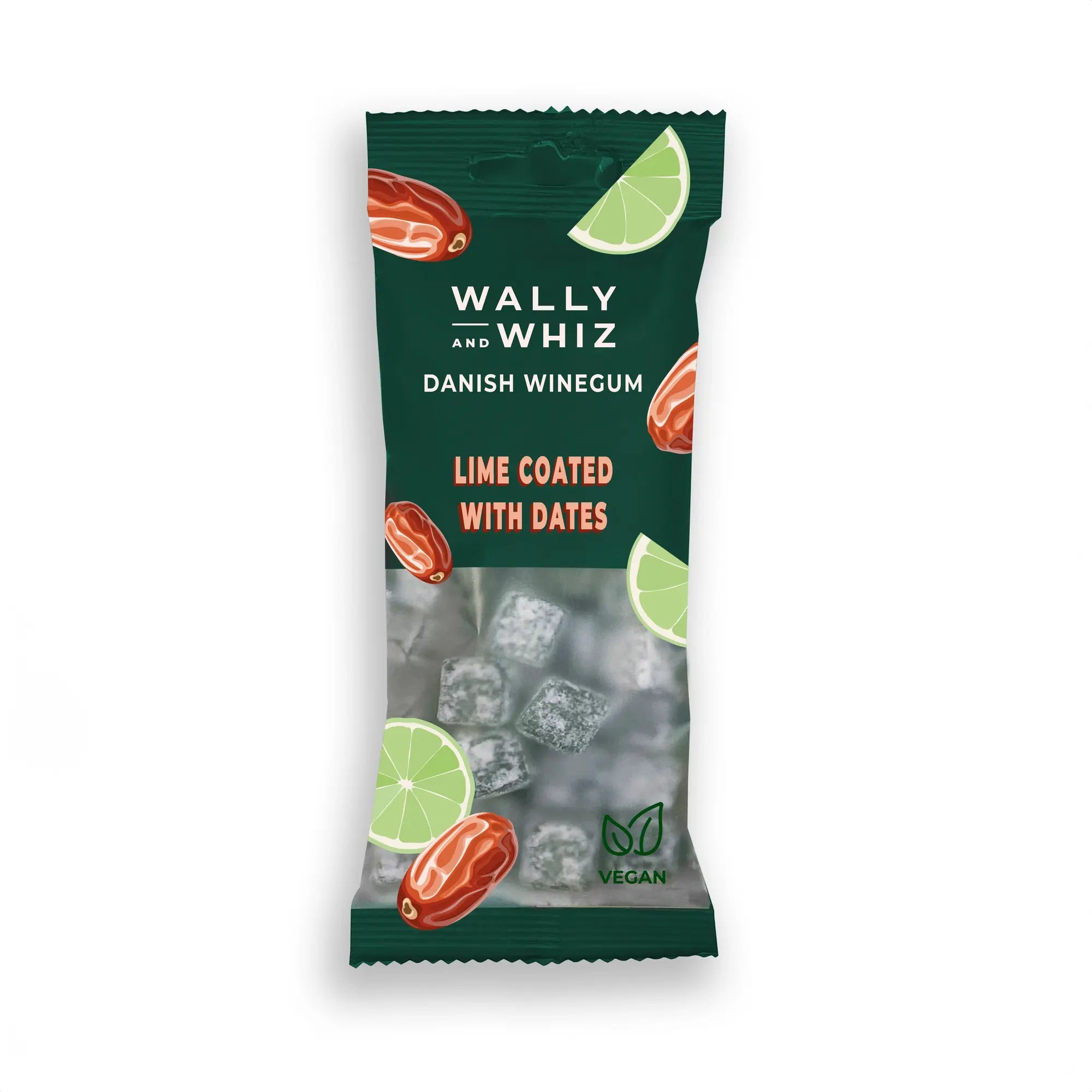 Vingummi med Lime Og Dadel (56 gr.) - Wally & Whiz Vegan