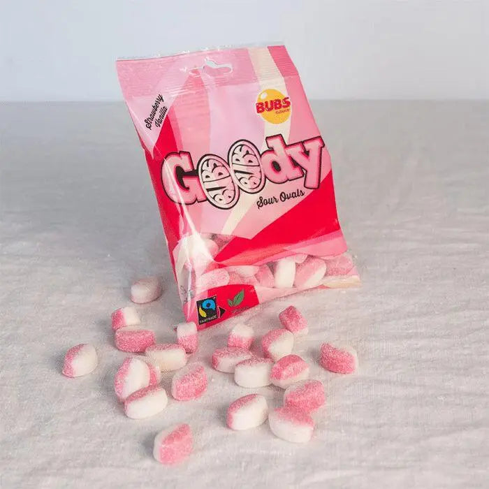 Strawberry Vanilla Sour Ovals, Bubs 90g